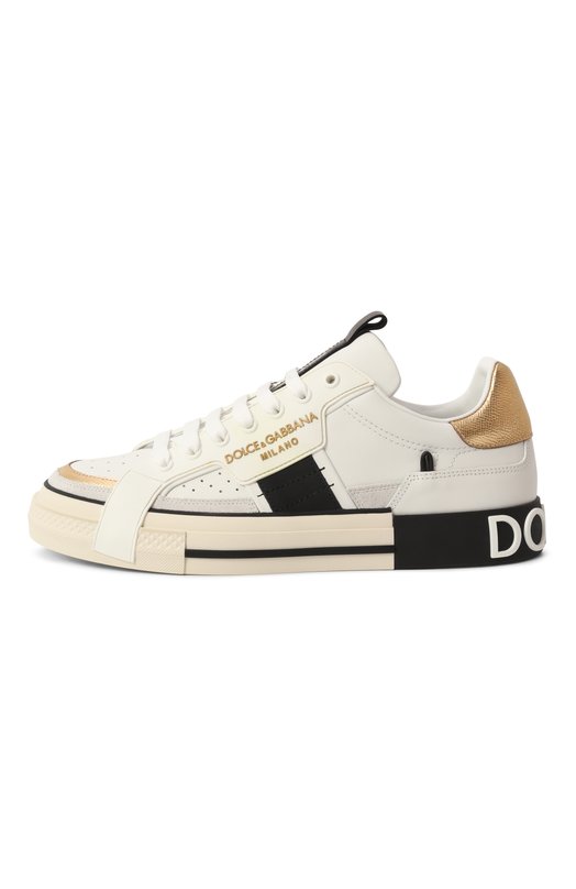 Кожаные кеды Custom 2.Zero Dolce & Gabbana CS1863/A0222 Белый  CS1863/A0222 Фото 4