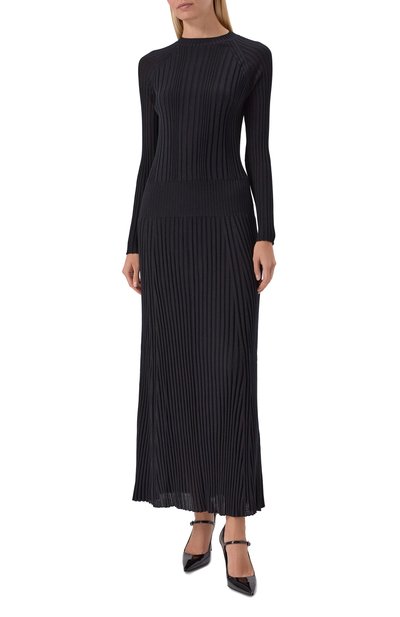 Шерстяное платье MRZ черного цвета по цене 114000 руб., арт. FW25-0016-M0D, фото 3 Шерстяное платье MRZ, арт. FW25-0016-M0D, фото 3