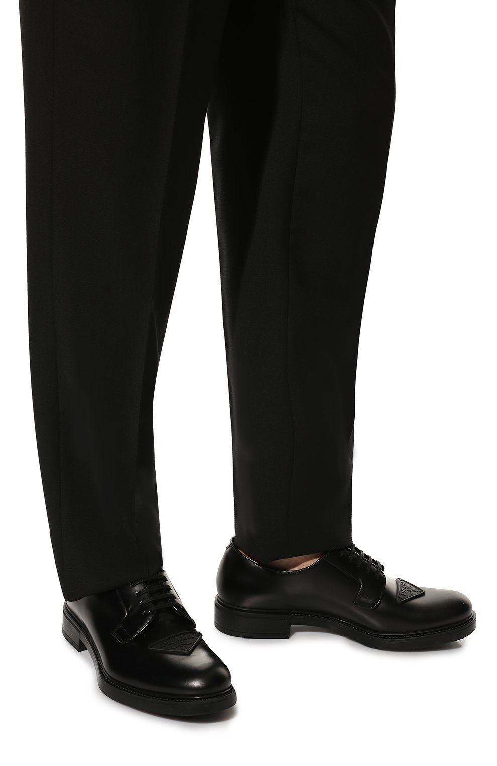 Кожаные дерби PRADA, арт. 2EG395-B4L-F0002-G000, фото 3