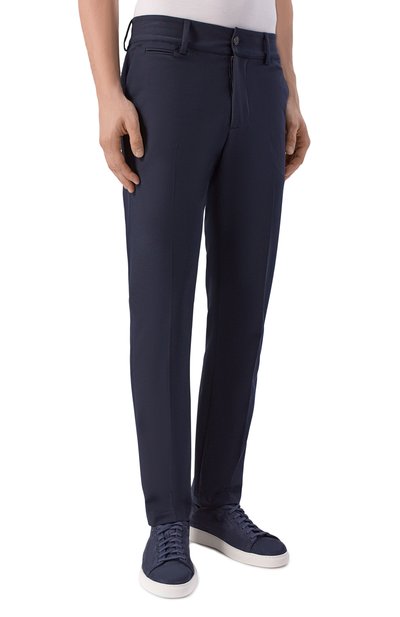 Брюки TRUSSARDI темно-синего цвета по цене 29300 руб., арт. P021M000101N, фото 3 Брюки TRUSSARDI, арт. P021M000101N, фото 3