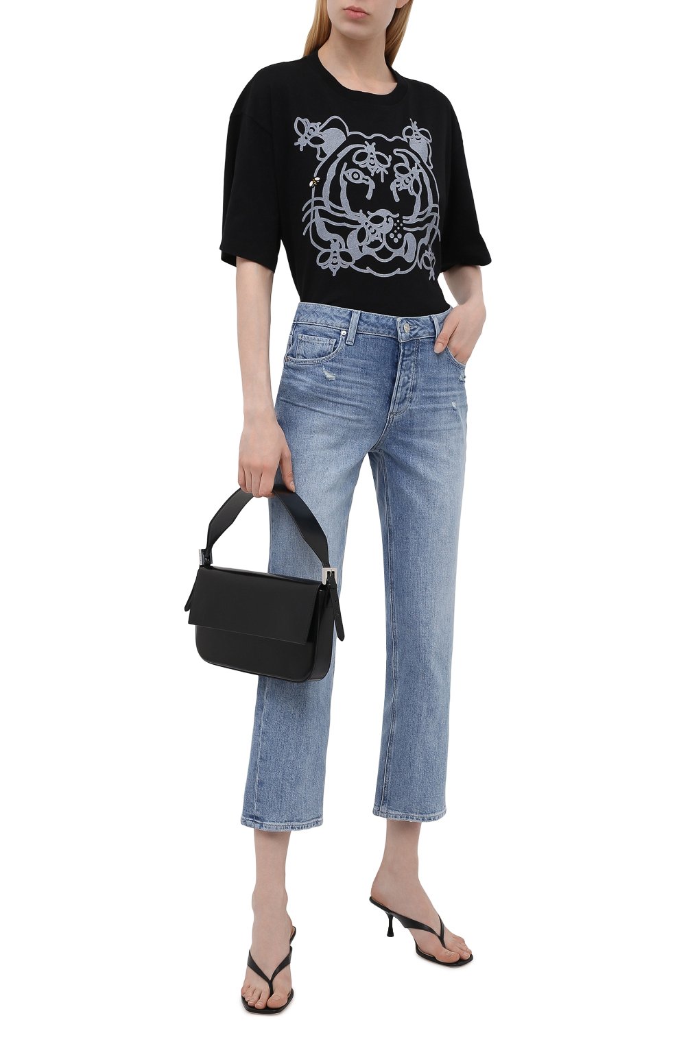 Хлопковая футболка KENZO черного цвета по цене 15150 руб., арт. FB52TS9104SA, фото 2 Хлопковая футболка KENZO, арт. FB52TS9104SA, фото 2