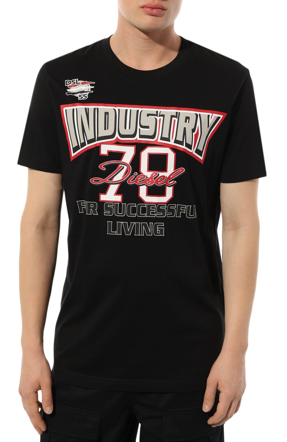 Хлопковая футболка DIESEL, арт. A11047/0GRAI, фото 3