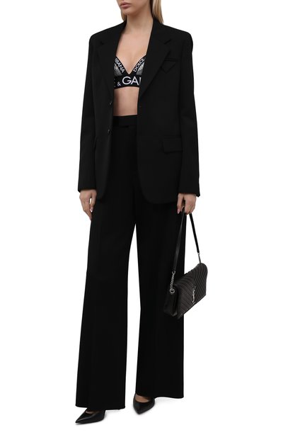 Бра-топ DOLCE & GABBANA черно-белого цвета по цене 120000 руб., арт. 01C36T/HLM4U, фото 2 Бра-топ DOLCE & GABBANA, арт. 01C36T/HLM4U, фото 2
