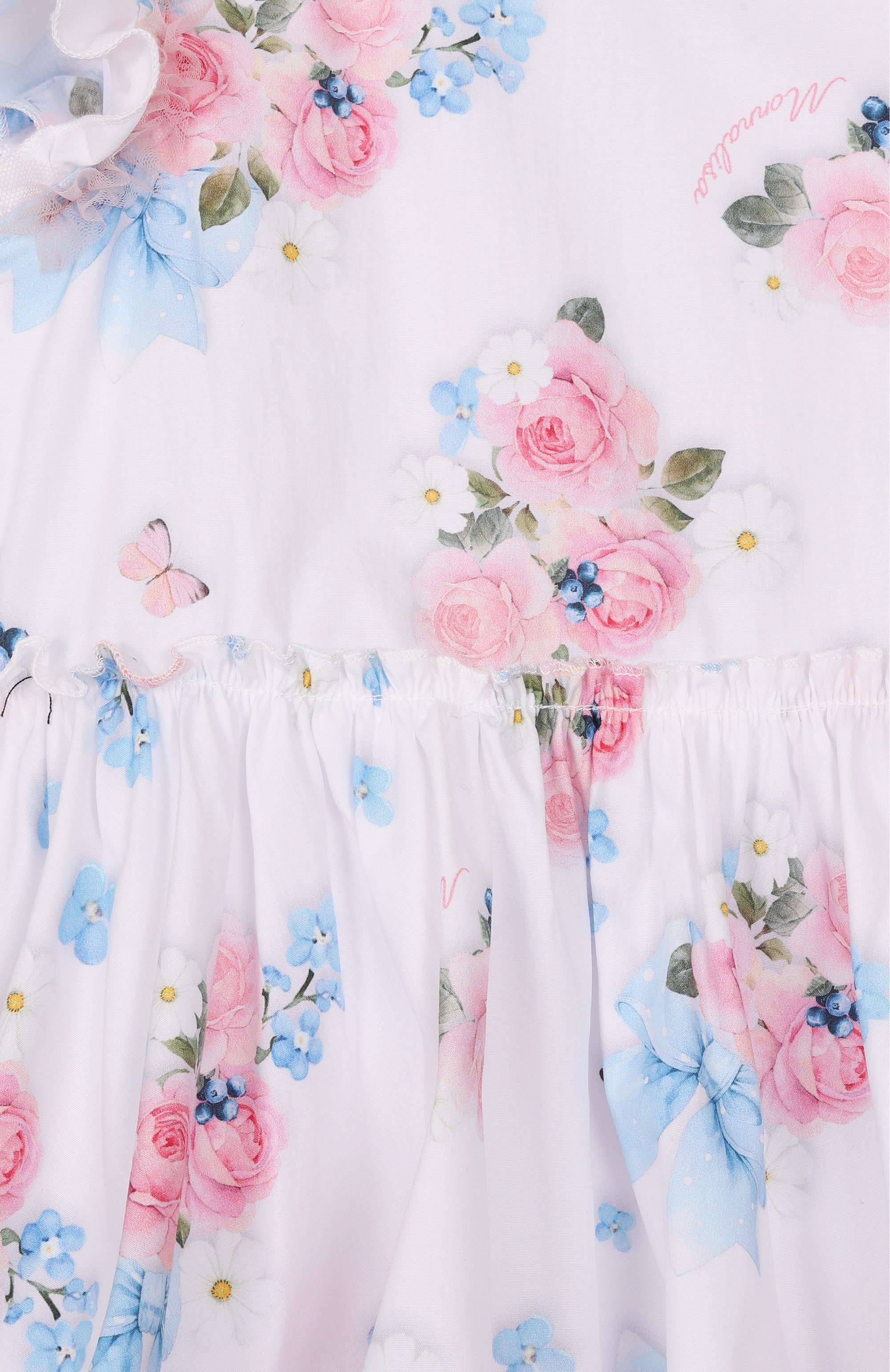 Хлопковое платье MONNALISA, арт. 31G904, фото 3