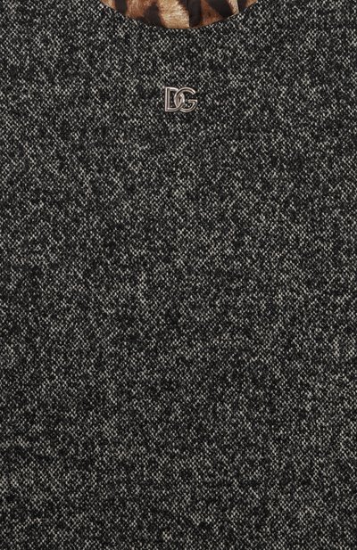 Шерстяное платье DOLCE & GABBANA темно-серого цвета по цене 59900 руб., арт. L54DJ1/FMZA0/2-6, фото 3 Шерстяное платье DOLCE & GABBANA, арт. L54DJ1/FMZA0/2-6, фото 3