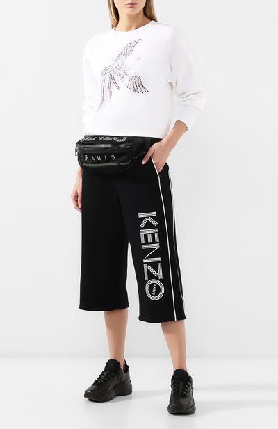 Хлопковые брюки KENZO черного цвета по цене 21100 руб., арт. 2PA705952, фото 2 Хлопковые брюки KENZO, арт. 2PA705952, фото 2