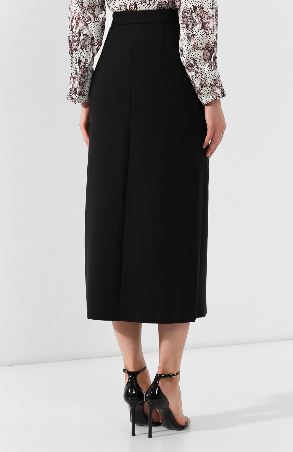 Юбка-миди MSGM черного цвета по цене 35100 руб., арт. 2741MDD09 195600, фото 4 Юбка-миди MSGM, арт. 2741MDD09 195600, фото 4