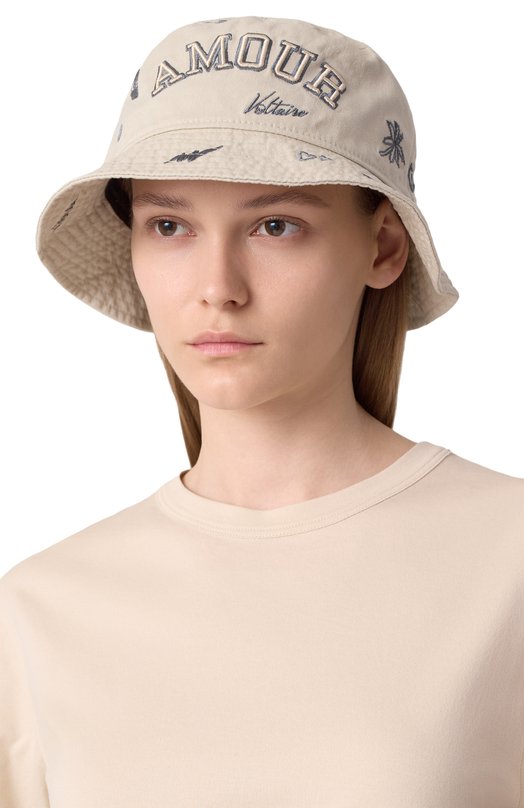 Хлопковая панама Zadig&Voltaire x New Era Zadig and Voltaire 0WHT01146 Бежевый  0WHT01146 Фото 2