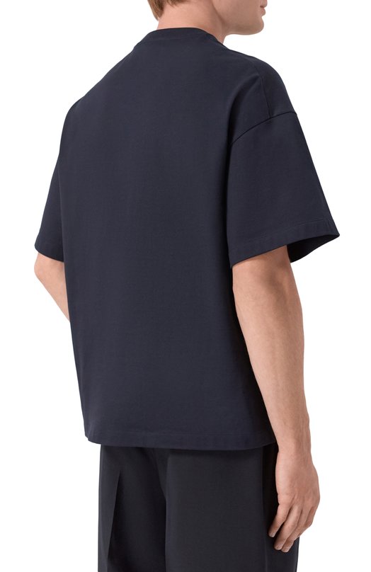 Хлопковая футболка Jil Sander J22GC0221/J20349 Синий  J22GC0221/J20349 Фото 4