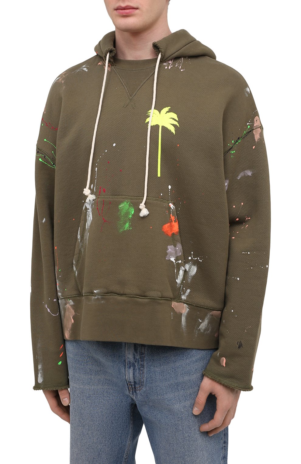 Хлопковое худи PALM ANGELS, арт. PMBB104S21FLE0025618, фото 3