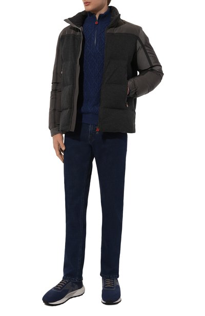 Мужская комбинированный пуховик KITON, арт. UW1900V0450F02