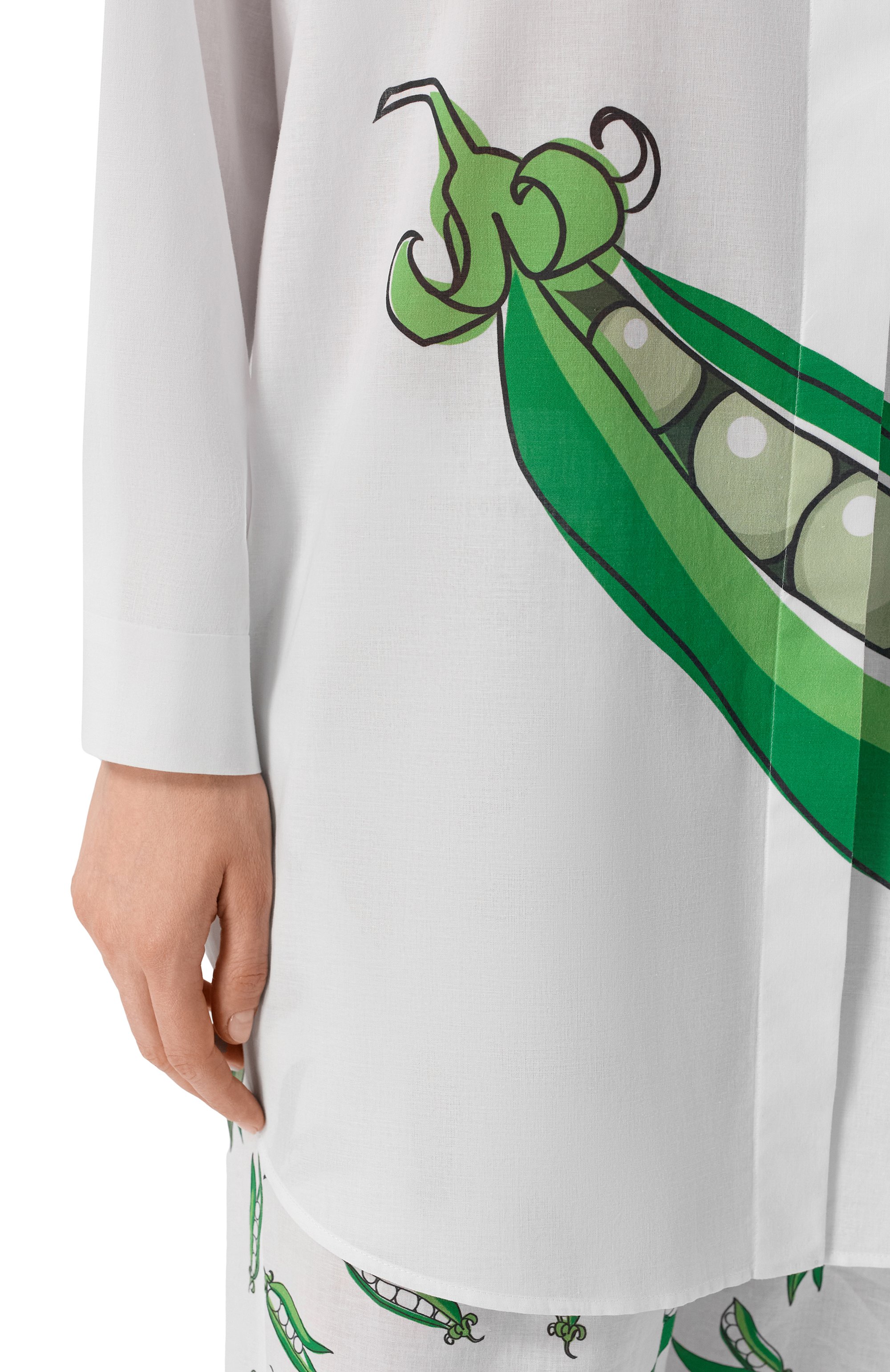 Хлопковая рубашка YANINA белого цвета по цене 87060 руб., арт. T-3168A, фото 5 Хлопковая рубашка YANINA, арт. T-3168A, фото 5