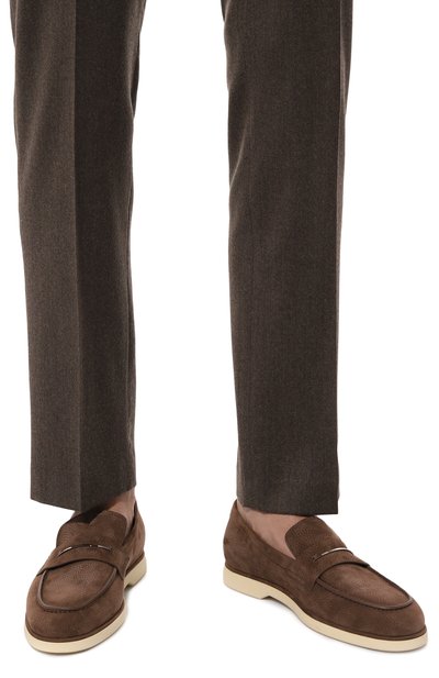 Замшевые лоферы laser z ZILLI коричневого цвета по цене 134000 руб., арт. H0147AM1071VZTP03, фото 3 Замшевые лоферы laser z ZILLI, арт. H0147AM1071VZTP03, фото 3