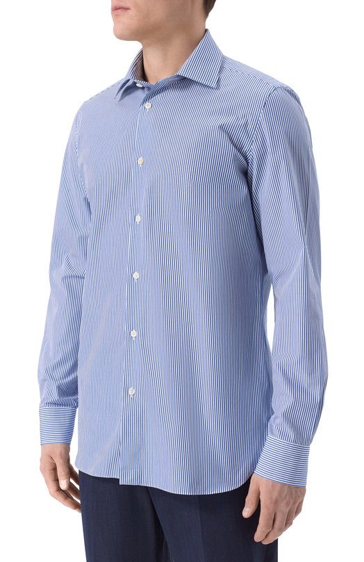 Хлопковая сорочка Giampaolo 608/TS39332 Синий  608/TS39332 Фото 3