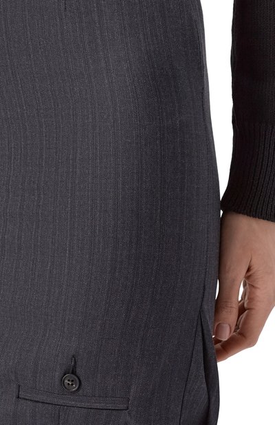 Юбка из шерсти и хлопка MM6 темно-серого цвета по цене 69950 руб., арт. S52ME0027/M35743, фото 5 Юбка из шерсти и хлопка MM6, арт. S52ME0027/M35743, фото 5