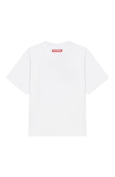Хлопковая футболка SPRAYGROUND, арт. SPY1413WHT/SKETCH SHARK WHITE 0VER T-SHIRT