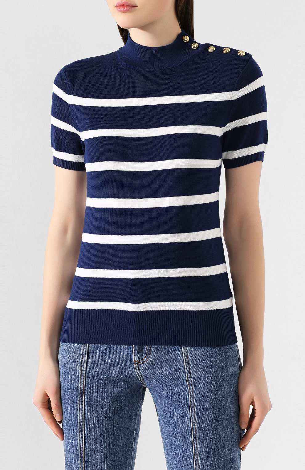 Топ из смеси шелка и вискозы POLO RALPH LAUREN темно-синего цвета по цене 21200 руб., арт. 211791047, фото 3 Топ из смеси шелка и вискозы POLO RALPH LAUREN, арт. 211791047, фото 3
