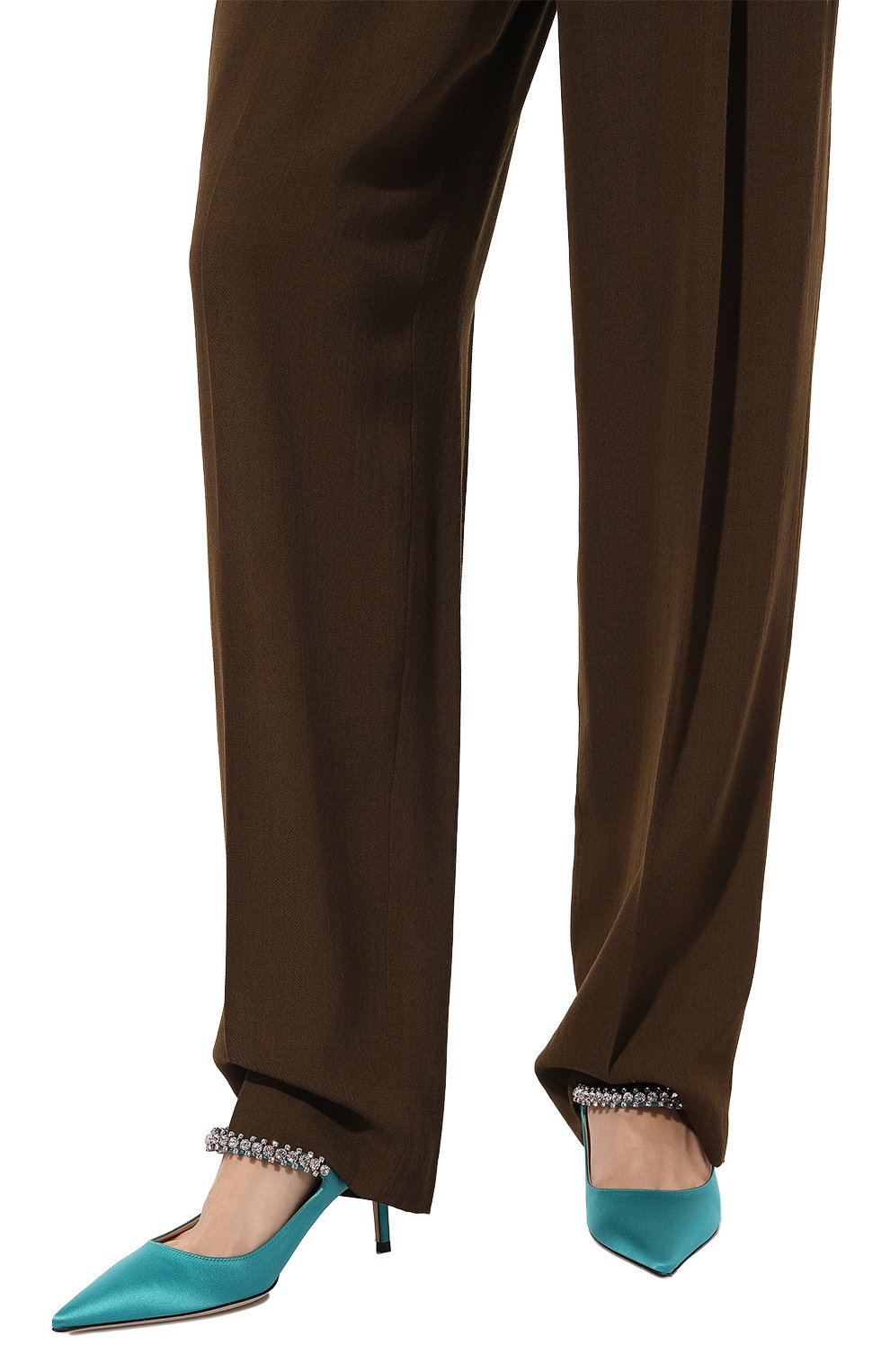 Текстильные мюли bing 65 JIMMY CHOO, арт. BING65/SAT, фото 3