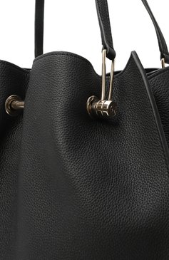 Женская сумка-тоут GIORGIO ARMANI черного цвета, арт. GW000716/AF14187 | Фото 3 (Материал: Натуральная кожа; Размер: medium)