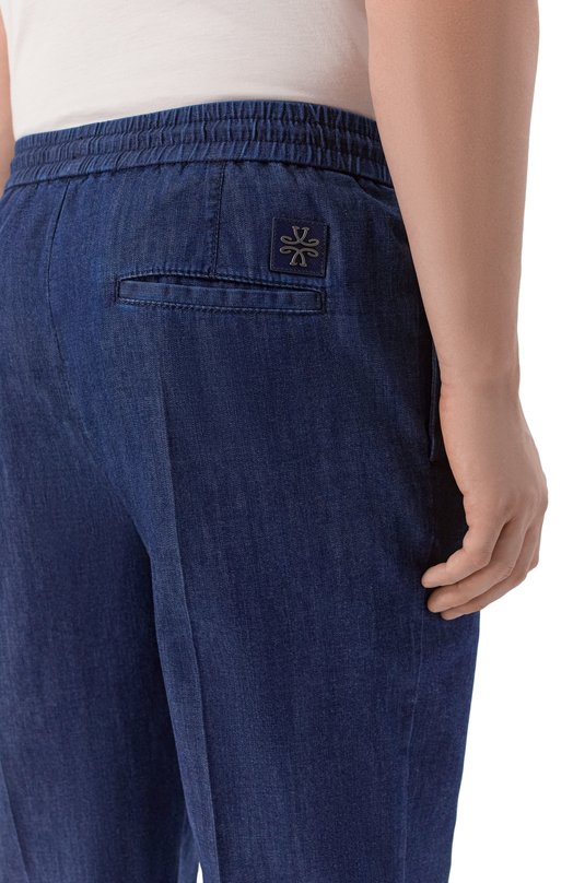 Брюки из хлопка и вискозы Jacob Cohen JUM_P0017 001 S3735 R2 Синий  JUM_P0017 001 S3735 R2 Фото 5