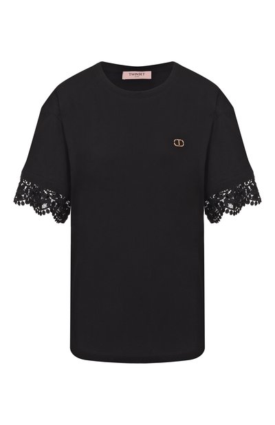 Женская хлопковая футболка TWINSET, арт. 251TT2410