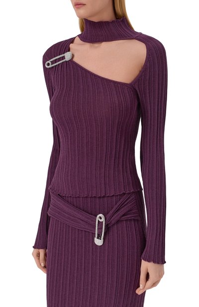 Водолазка GIUSEPPE DI MORABITO фиолетового цвета по цене 65650 руб., арт. 05FWKNT368 05357, фото 3 Водолазка GIUSEPPE DI MORABITO, арт. 05FWKNT368 05357, фото 3