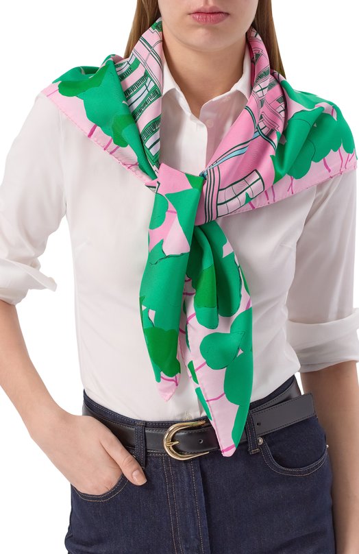 Шелковый платок Petitjean Paris 7С26 Розовый  7С26 Фото 2