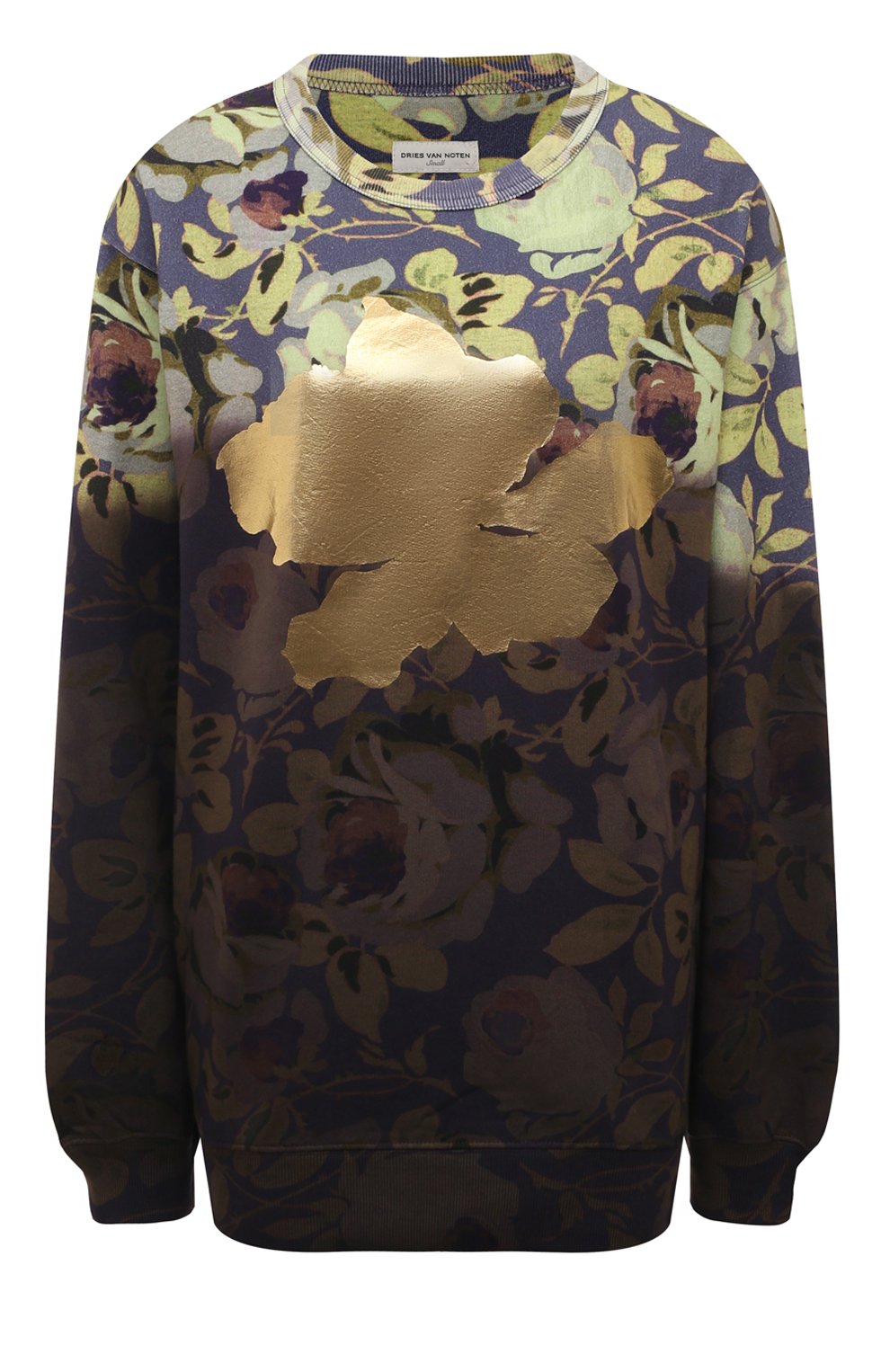 Хлопковый свитшот DRIES VAN NOTEN фиолетового цвета по цене 57850 руб., арт. 232-011127-7643, фото 1 Хлопковый свитшот DRIES VAN NOTEN, арт. 232-011127-7643, фото 1