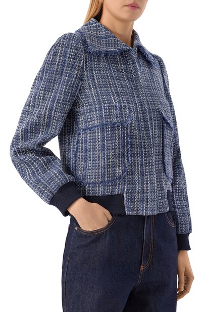 Твидовый бомбер KITON, арт. D61503K0934G, фото 3