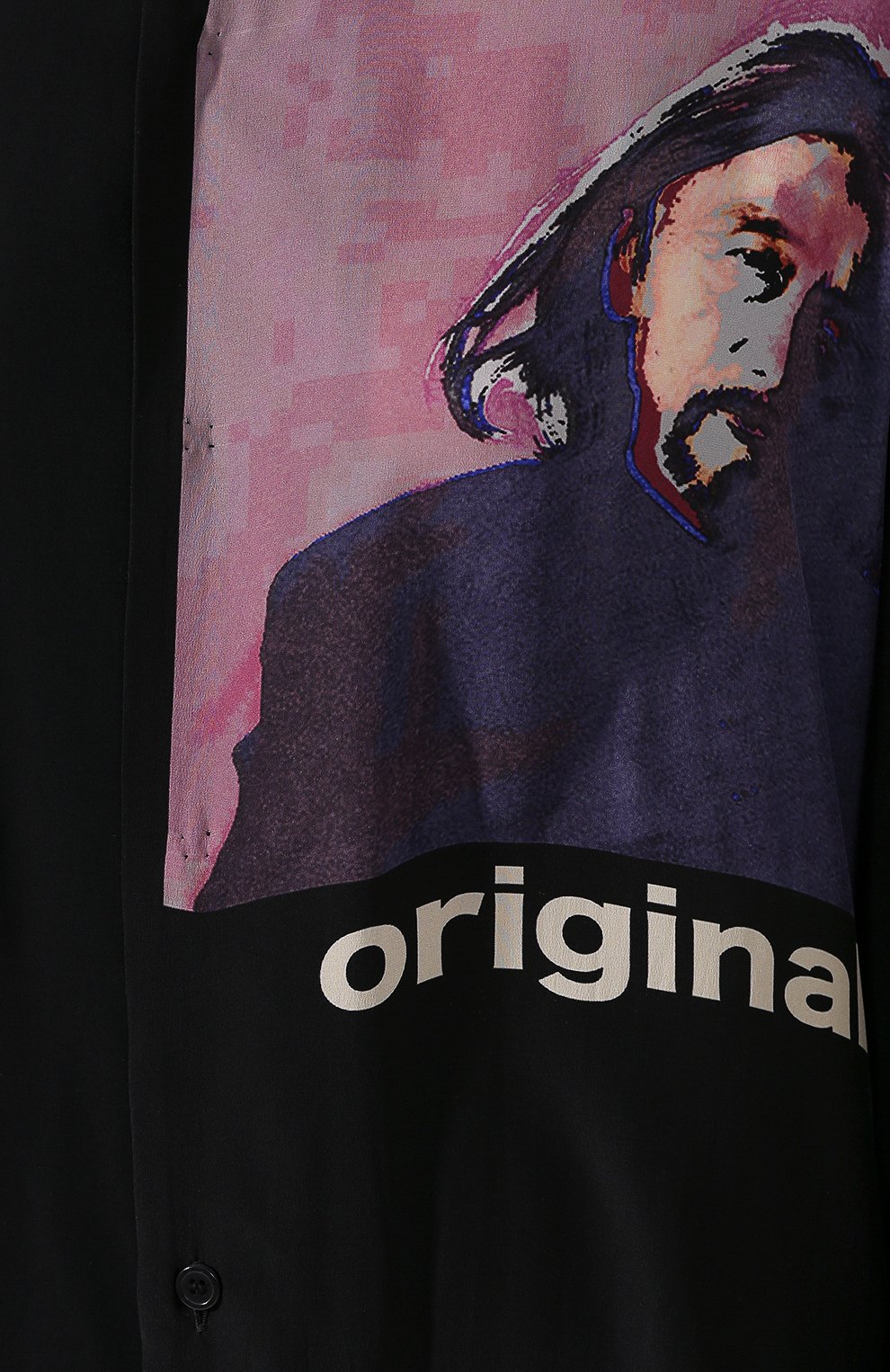 Рубашка из вискозы YOHJI YAMAMOTO черного цвета по цене 79950 руб., арт. NN-B86-821, фото 5 Рубашка из вискозы YOHJI YAMAMOTO, арт. NN-B86-821, фото 5