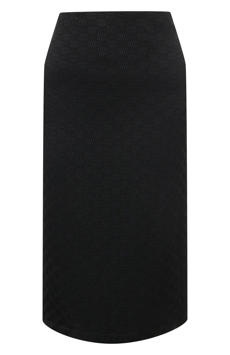 Женская юбка из вискозы GUCCI черного цвета, арт. 771291/ZAPF8 | Фото 1 (Материал внешний: Вискоза; Длина Ж (юбки, платья, шорты): До колена; Стили: Классический)