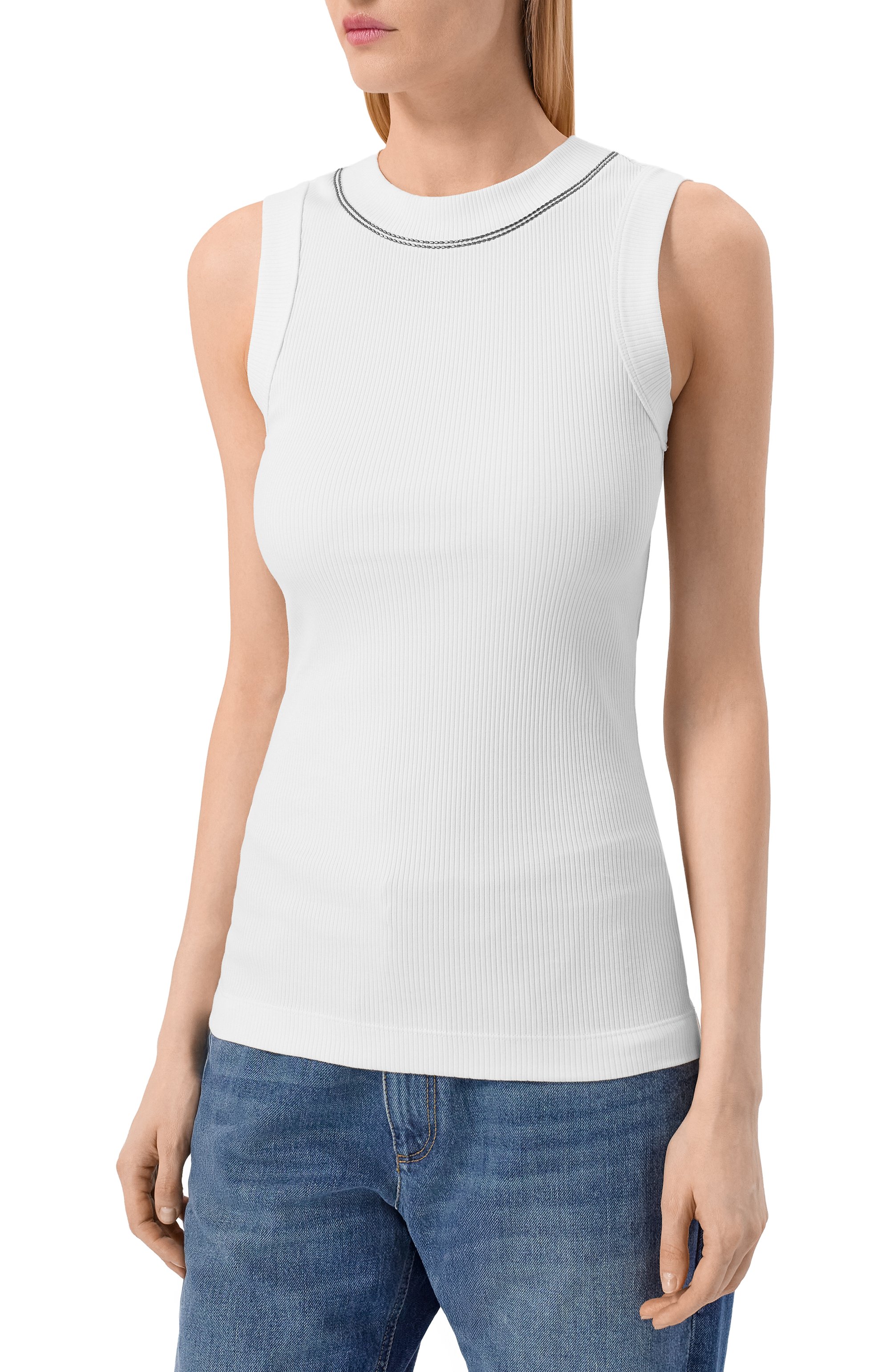 Хлопковый топ BRUNELLO CUCINELLI, арт. MG902BW700, фото 3