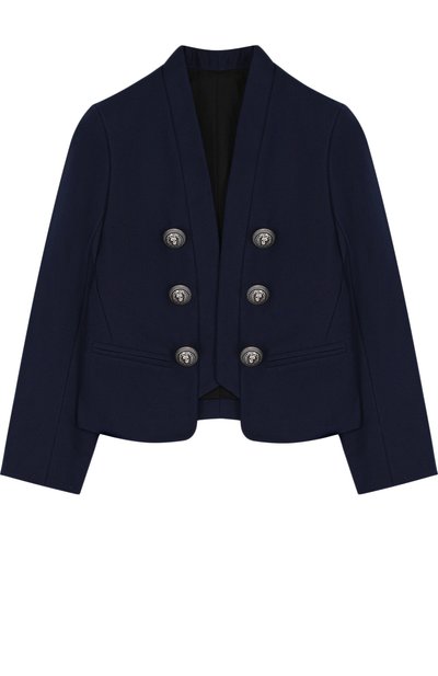 Хлопковый пиджак с шалевыми лацканами и декоративными пуговицами BALMAIN, арт. S8E/7002/T310, фото 1