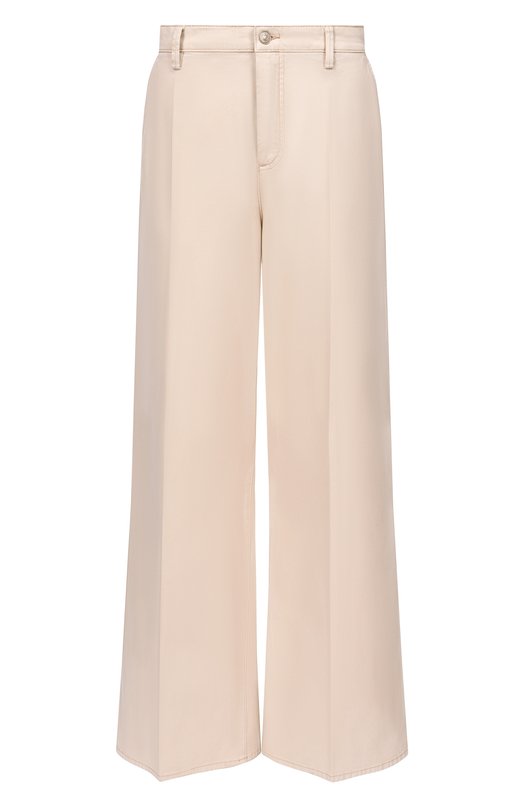 Хлопковые брюки 7 For All Mankind 7U7G0E39-3C5 Бежевый 7U7G0E39-3C5