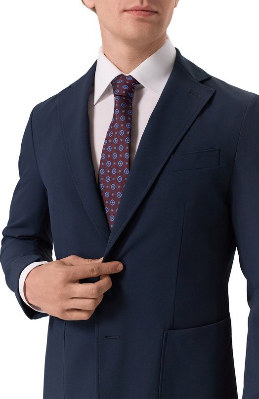 Шелковый галстук Canali 18/HJ04426 Бордовый  18/HJ04426 Фото 2