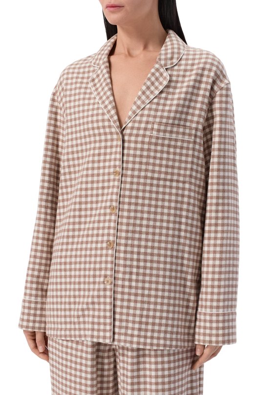 Хлопковая рубашка EDOMO B003110NY26W Коричневый  B003110NY26W Фото 3