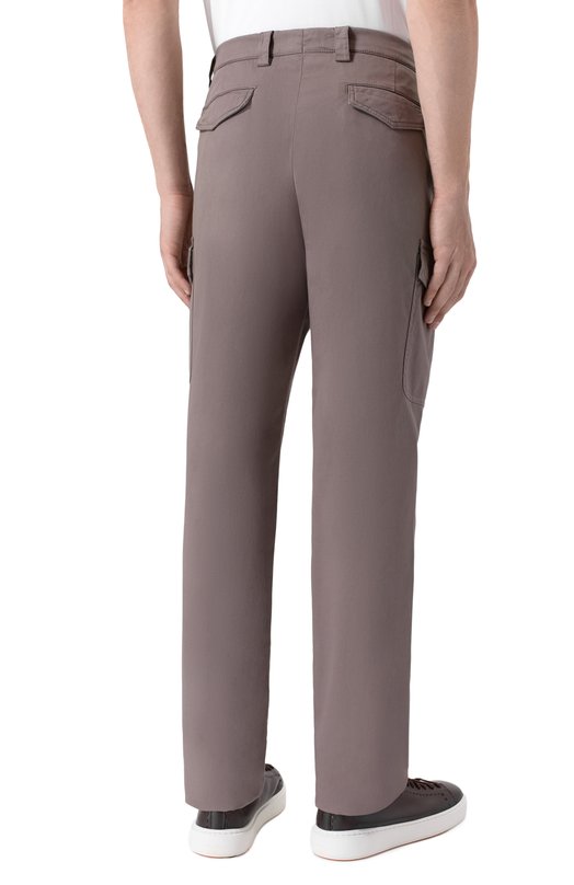 Хлопковые брюки-карго Brunello Cucinelli M289LE1890 Коричневый  M289LE1890 Фото 4