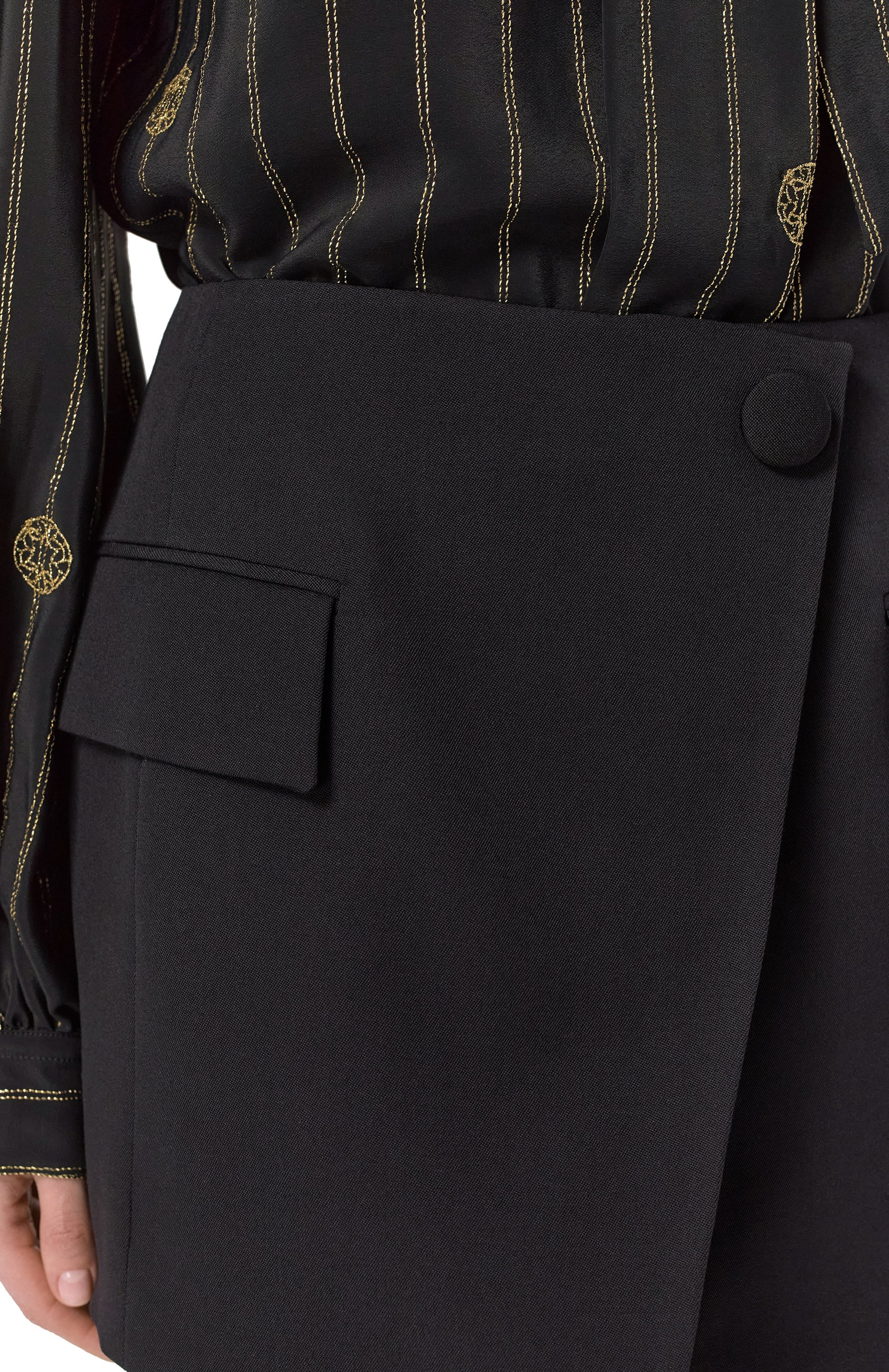 Шерстяная юбка BALMAIN, арт. EF0LA515/WC09, фото 5