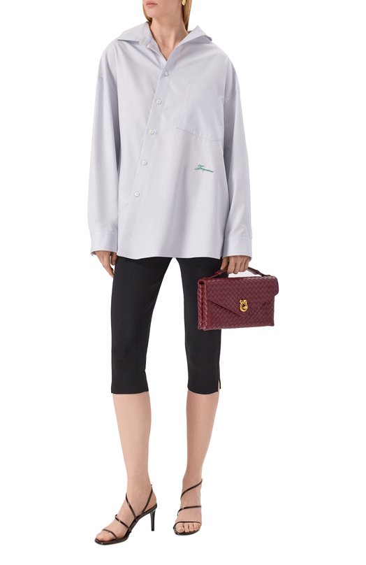 Хлопковая рубашка Jacquemus 25E251SH086/1726 Серый  25E251SH086/1726 Фото 2