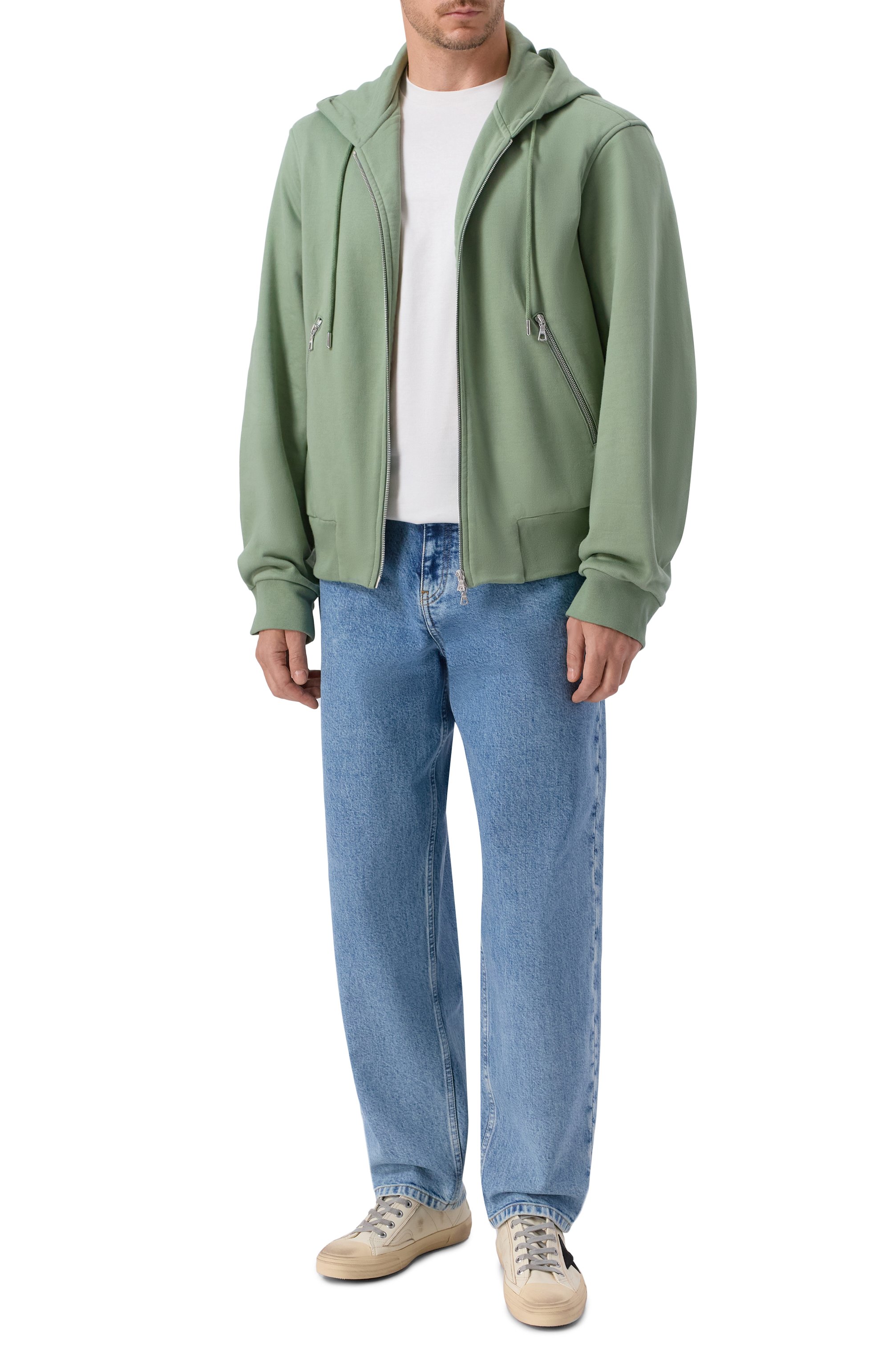 Кожаные кеды v-star GOLDEN GOOSE DELUXE BRAND кремового цвета по цене 68200 руб., арт. GMF00129.F003996, фото 2 Кожаные кеды v-star GOLDEN GOOSE DELUXE BRAND, арт. GMF00129.F003996, фото 2