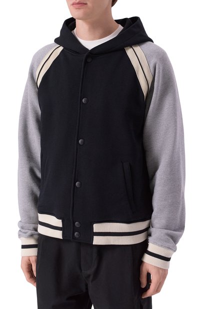 Хлопковый бомбер PALM ANGELS черного цвета по цене 77950 руб., арт. PMEK013F25FLE001, фото 3 Хлопковый бомбер PALM ANGELS, арт. PMEK013F25FLE001, фото 3