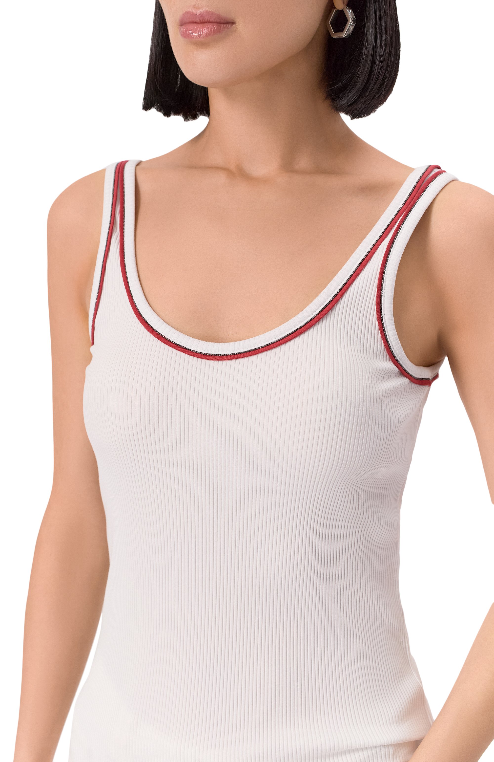 Хлопковая майка BRUNELLO CUCINELLI, арт. MG902FP320, фото 5