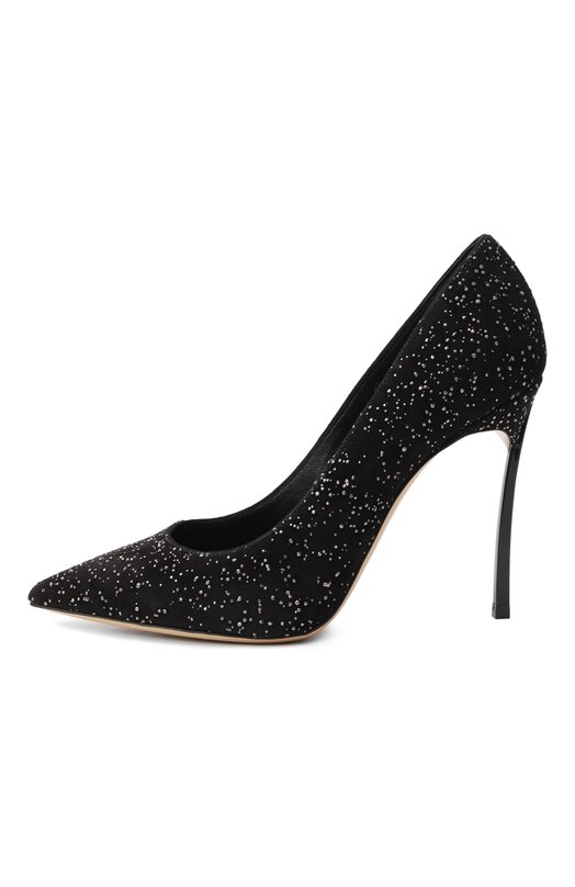 Замшевые туфли Blade 100 Casadei 1F040A100T/UNIVE Чёрный  1F040A100T/UNIVE Фото 4