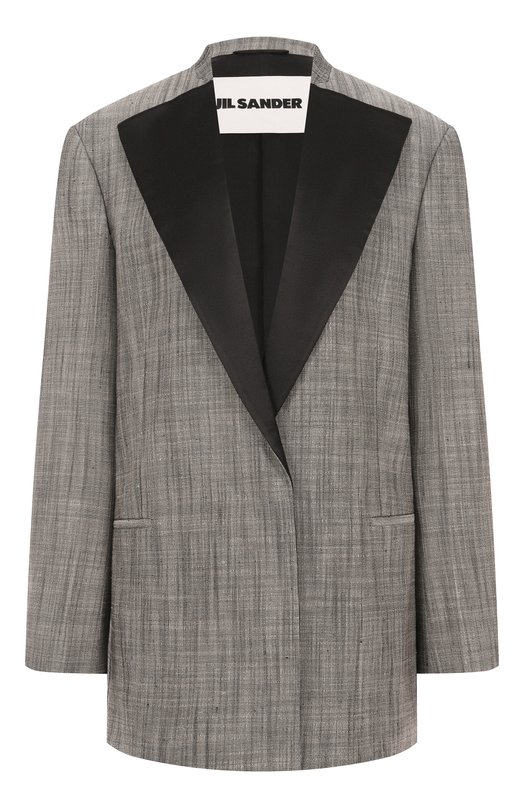 Жакет из шелка и шерсти Jil Sander J02BN0222/J55079 Серый J02BN0222/J55079