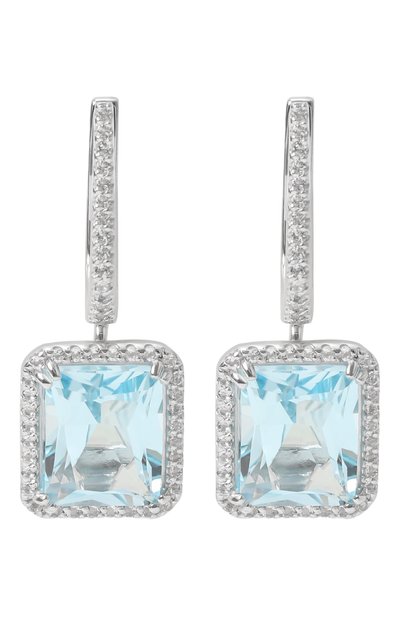 Женские серьги-багеты с голубыми топазами SECRETS JEWELRY, арт. СБГТС0359