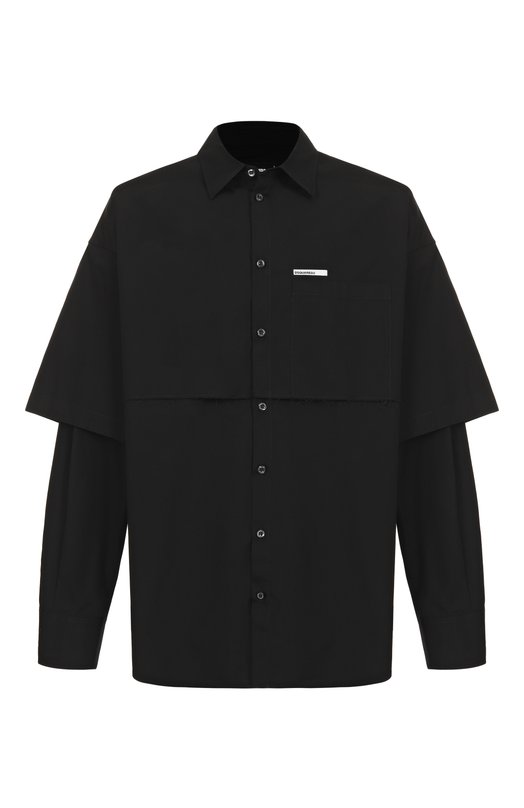 Хлопковая рубашка Dsquared2 S74DM0947/S36275 Чёрный S74DM0947/S36275