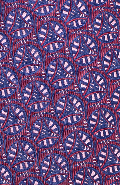 Шелковый галстук с узором TURNBULL & ASSER бордового цвета по цене 15650 руб., арт. TIE002-BB202, фото 3 Шелковый галстук с узором TURNBULL & ASSER, арт. TIE002-BB202, фото 3