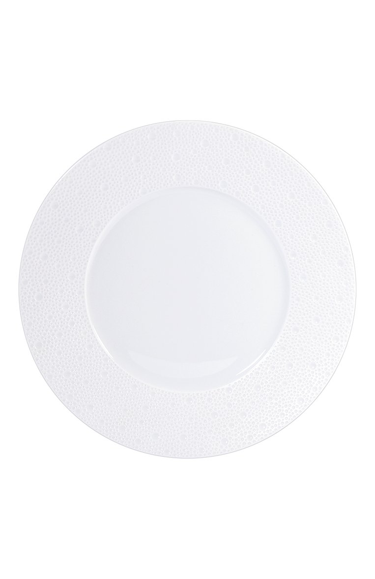 Тарелка обеденная ecume white BERNARDAUD белого цвета, арт. 0733/20249 | Фото 1 (Статус проверки: Проверена категория; Коллекция: Ecume white; Нос: Не проставлено; Региональные ограничения белый список (Axapta Mercury): Не проставлено; Ограничения доставки: fragile-2)