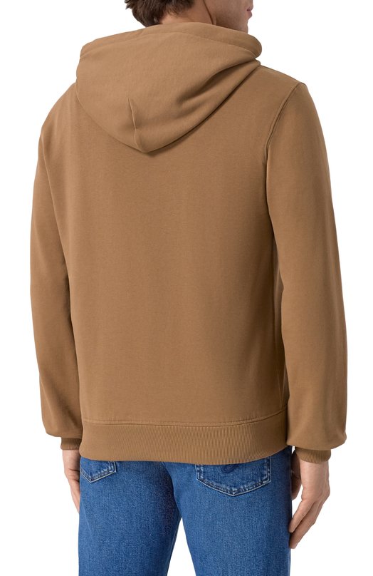 Хлопковое худи Dolce & Gabbana G9BGPT/G7N7B Коричневый  G9BGPT/G7N7B Фото 4