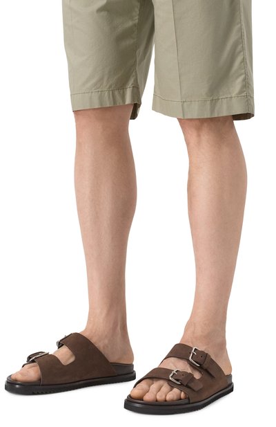 Шлепанцы из нубука CORNELIANI, арт. 25TM86-2520920, фото 3